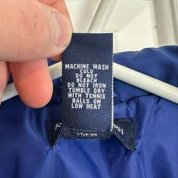 Ralph Lauren Blue Down Puffer Jacket Boys Size Large Winter Outdoors - Picture 6 of 16